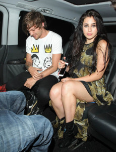 ***MANDATORY BYLINE TO READ INFPhoto.com ONLY*** One Direction's Louis Tomlinson And Lauren Jauregui from American girlband Fifth Harmony leave Llibertine nightclub together at 3.15am in London after attending Britain's Got Talent final party.  Niall Horan (not pictured) was also seen leaving the nightclub at the same time also with female company and the band mates went there own way. Pictured: Louis Tomlinson And Lauren Jauregui  Ref: SPL1041729  010615   Picture by: INFphoto.com 